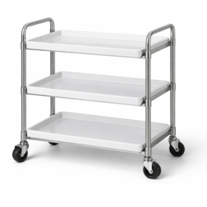 Carro auxiliar de spa de 3 bandejas de 60 x 40 cm