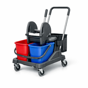 Carro de limpieza compacto de 2 cubetas de 25 litros