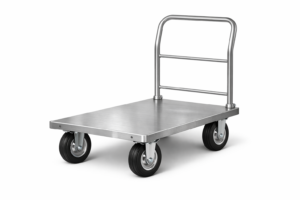 Carro plataforma de acero 150 kg con ruedas de 200 mm