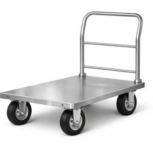 Carro plataforma de acero 150 kg con ruedas de 200 mm