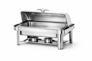 Chafing dish rectangular 9 litros con tapa abatible