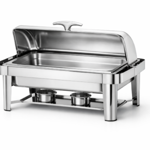 Chafing dish rectangular 9 litros con tapa abatible