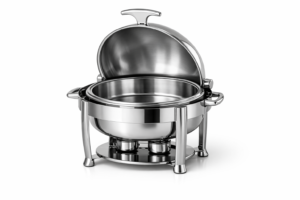 Chafing dish redondo 6 litros con tapa abatible