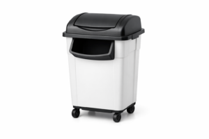 Contenedor de toallas usadas de 90 litros con tapa basculante