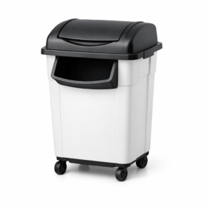 Contenedor de toallas usadas de 90 litros con tapa basculante