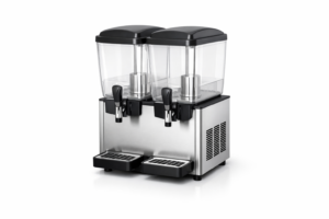 Dispensador de jugo refrigerado de 2 cubas de 12 litros