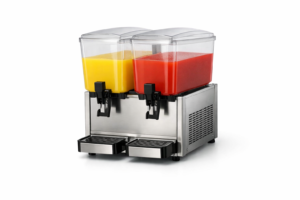 Dispensador de jugo refrigerado de dos cubas