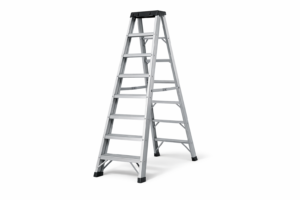 Escalera de tijera de aluminio de 8 peldaños