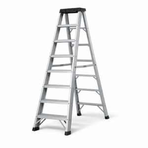 Escalera de tijera de aluminio de 8 peldaños