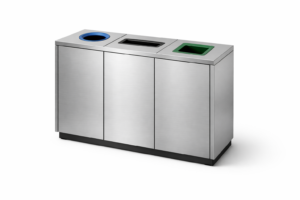 Estación de reciclaje de 3 compartimentos 3 x 40 L