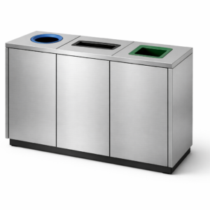 Estación de reciclaje de 3 compartimentos 3 x 40 L