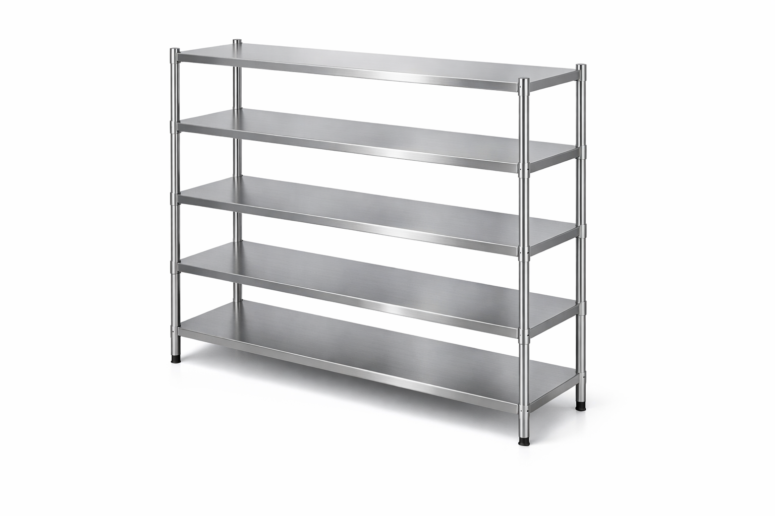 Estantería de acero inoxidable 5 niveles 150 cm