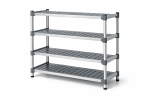 Estantería de aluminio y polipropileno 4 niveles