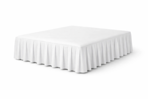 Faldón de cama plisado 160 x 200 cm con caída de 40 cm