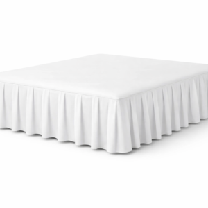 Faldón de cama plisado 160 x 200 cm con caída de 40 cm