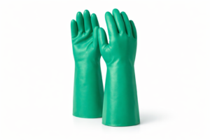 Guantes de protección química de nitrilo de 33 cm
