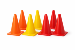 Juego de 6 conos de señalización de 50 cm