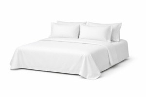 Juego de sábanas de percal de 300 hilos para cama de 200 x 200 cm