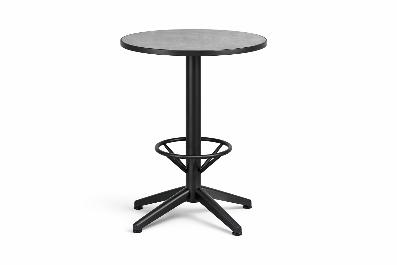 Mesa alta de bar para exterior de 110 cm de altura y 70 cm de diámetro