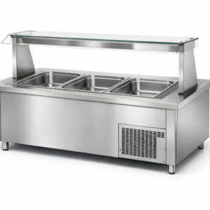 Módulo de buffet refrigerado de tres cubas GN 1/1