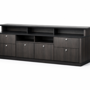 Mueble posterior de recepción 200 cm con 6 casilleros
