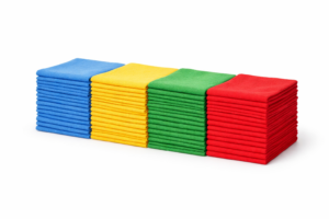 Paños de microfibra codificados por color de 40 x 40 cm, paquete de 50