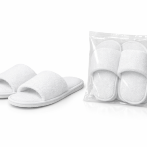 Pantuflas abiertas de toalla de 3 mm en bolsa individual