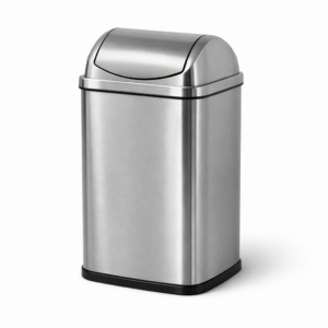 Papelera de acero inoxidable con tapa basculante 50 litros