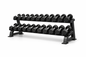 Rack de mancuernas de 2 niveles para 10 pares