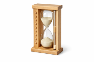 Reloj de arena de sauna de 15 minutos con marco de madera