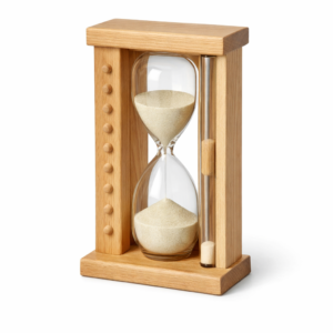 Reloj de arena de sauna de 15 minutos con marco de madera
