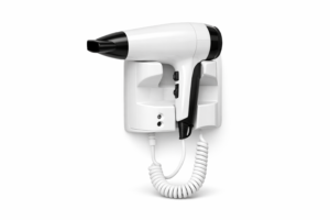 Secador mural tipo pistola 1500 W con base de apoyo