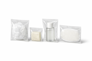Set de amenidades de spa de 4 piezas en bolsa individual