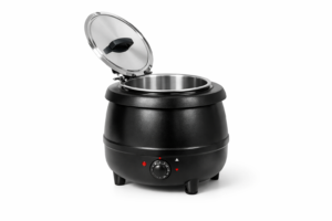 Sopera eléctrica de 10 litros con tapa abatible