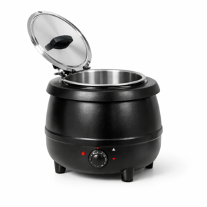 Sopera eléctrica de 10 litros con tapa abatible