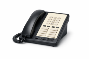 Teléfono de habitación con 10 teclas de marcación rápida y altavoz