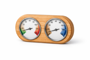 Termohigrómetro de sauna de 2 esferas de 13 cm