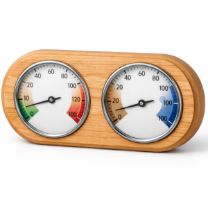 Termohigrómetro de sauna de 2 esferas de 13 cm