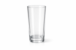 Vaso alto de 350 ml en vidrio templado para tragos largos