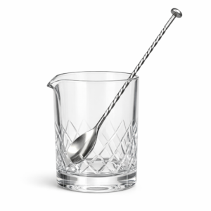 Vaso mezclador de cristal 500 ml con cuchara mezcladora de 30 cm