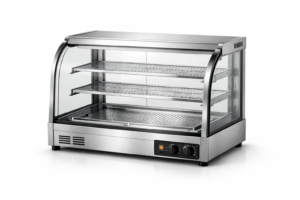 Vitrina calentada de sobremesa con humidificación